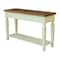 International Concepts Vista Solid Wood Console/Sofa Table with Shelf and 2 Drawers - Hickory/Shell OT79-15S - alternate 7
